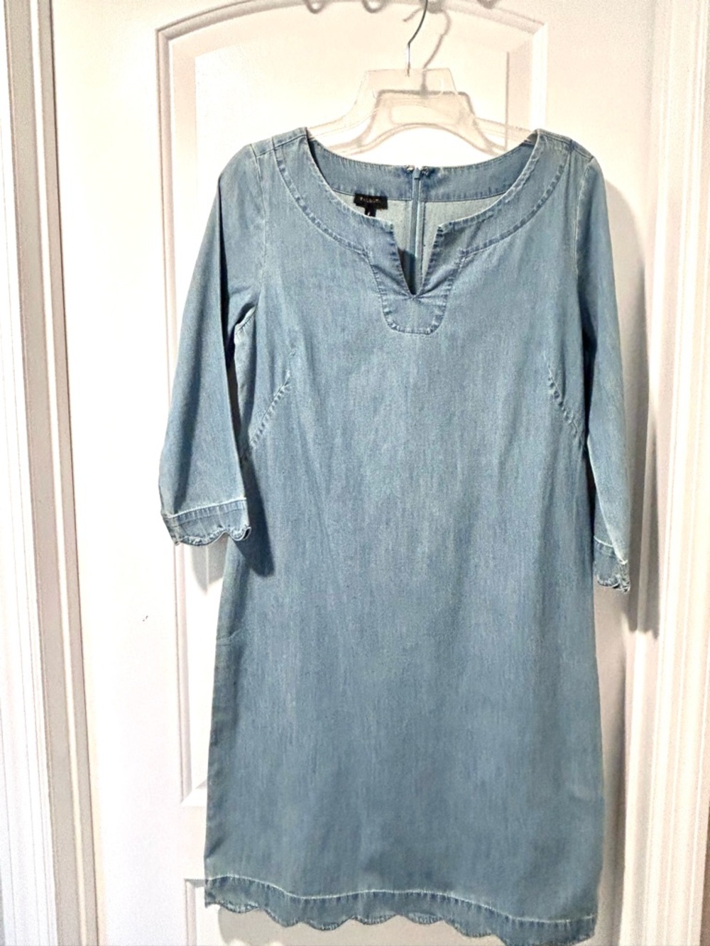 Talbots Light Blue Denim Shirt Dress